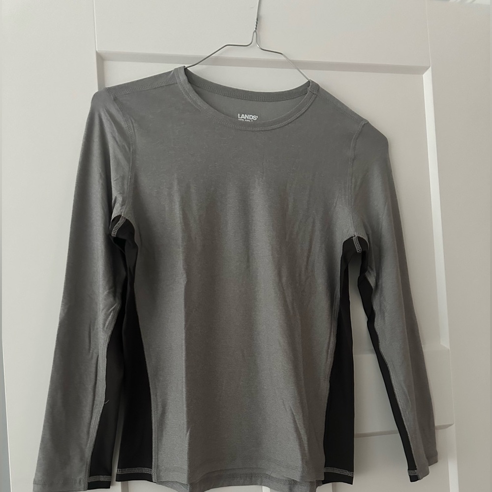 Lands End - Gray Long Sleeve Shirt -youth size (New w/o Tags)